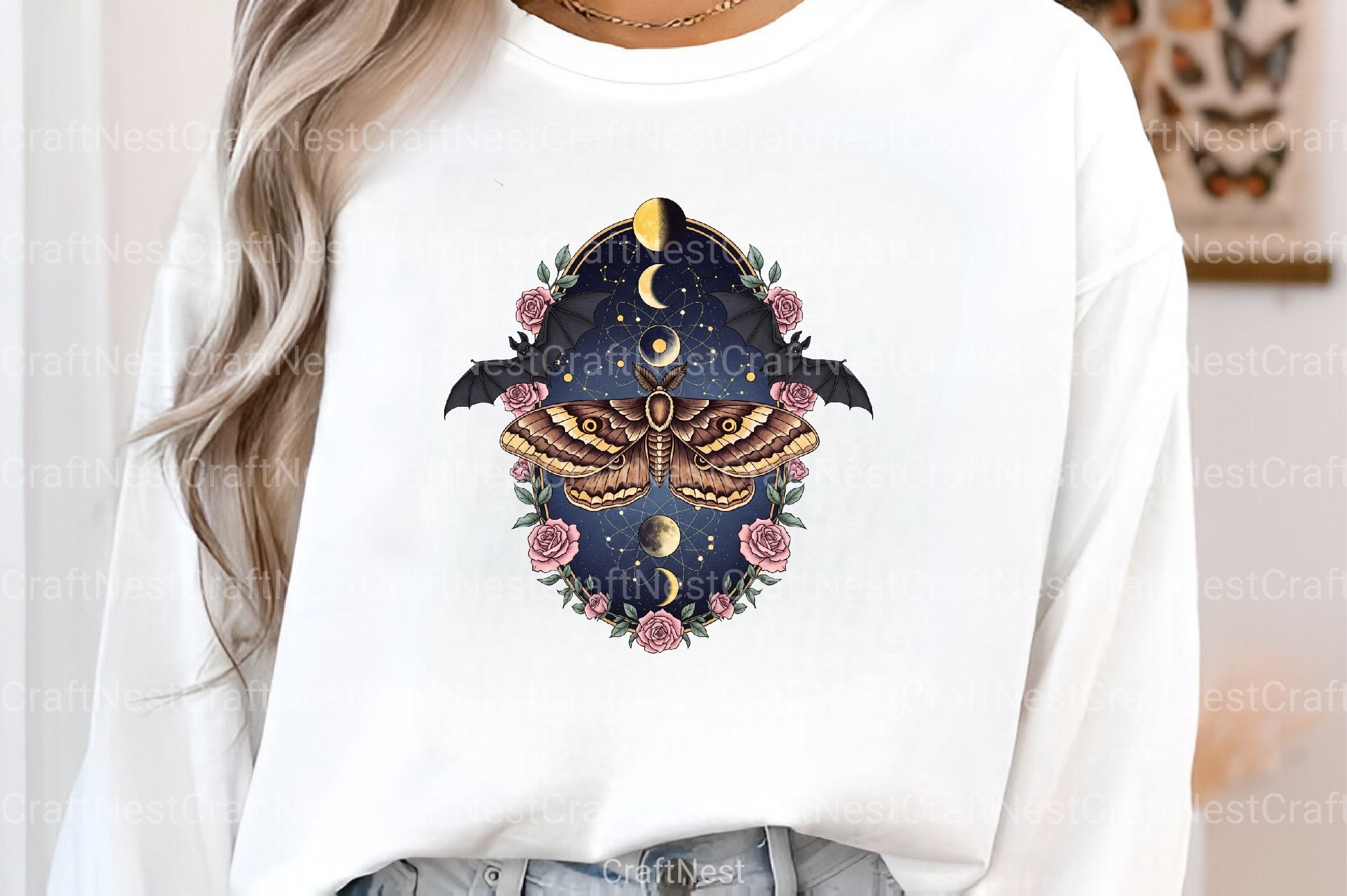 Gothic Moth Art Clipart Bundle - CraftNest - Digital Crafting and Art