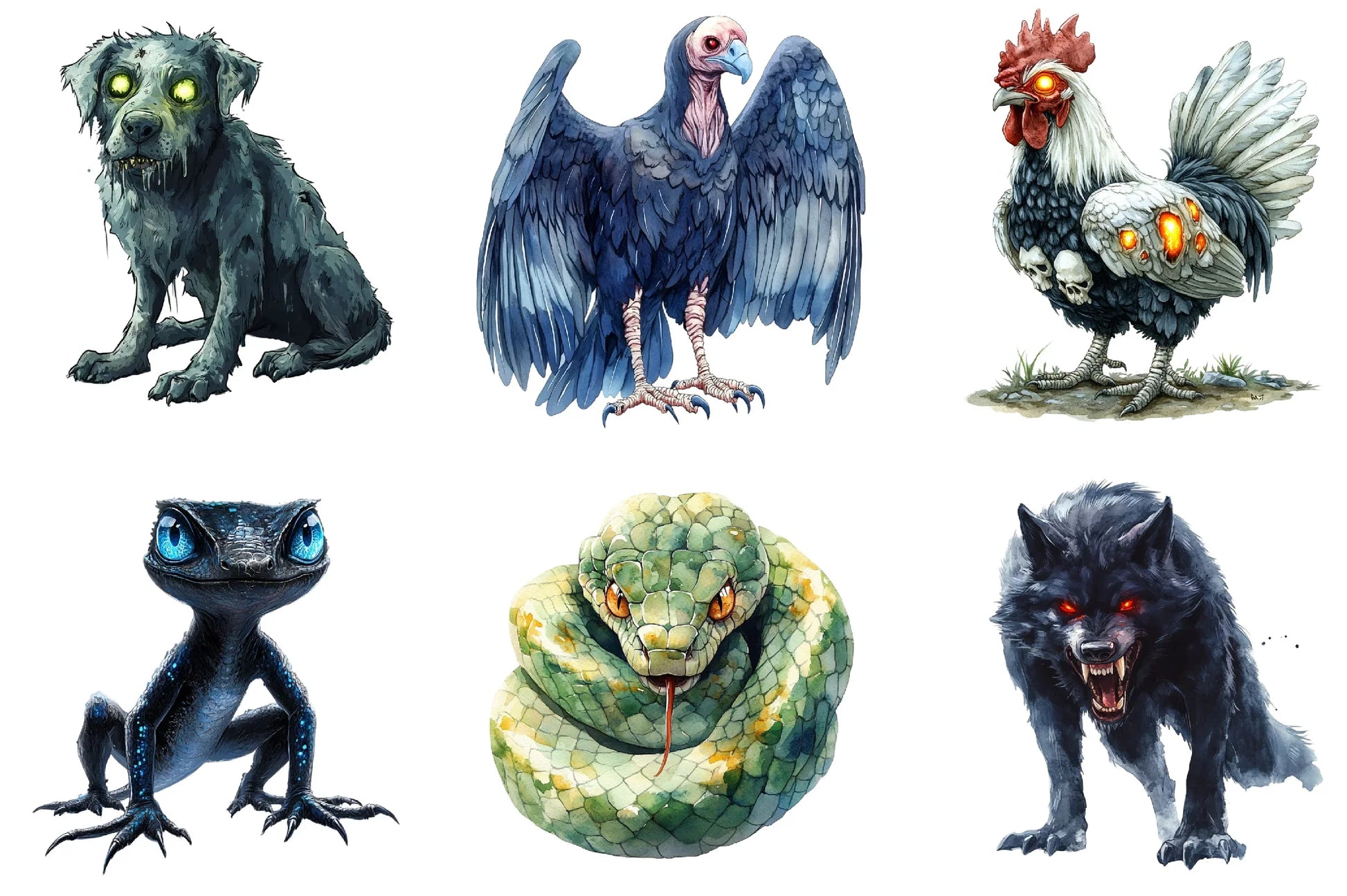 Scary Animals Clipart Bundle - CraftNest - Digital Crafting and Art