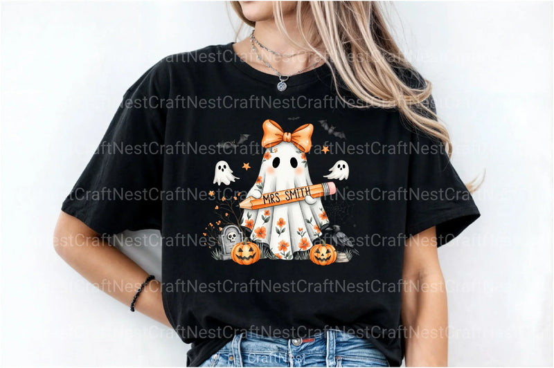 Floral Teacher Halloween Clipart Bundle - CraftNest - Digital Crafting and Art