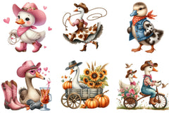 Cute Cowgirl Goose Clipart Bundle - CraftNest - Digital Crafting and Art