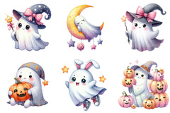 Halloween Cute Ghost Clipart Bundle 99 - CraftNest - Digital Crafting and Art