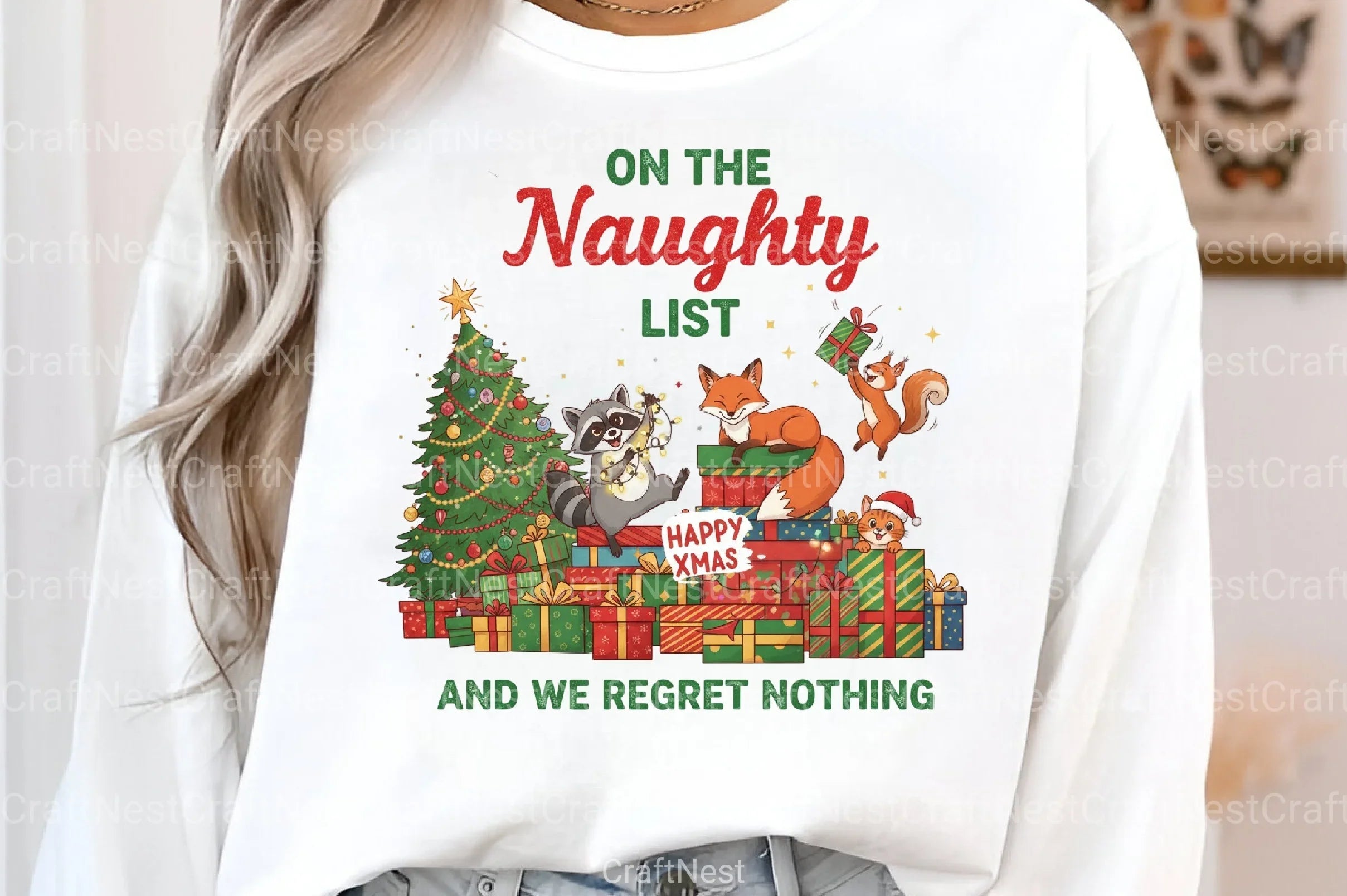 Retro Christmas Clipart Bundle: On The Naughty List - CraftNest - Digital Crafting and Art
