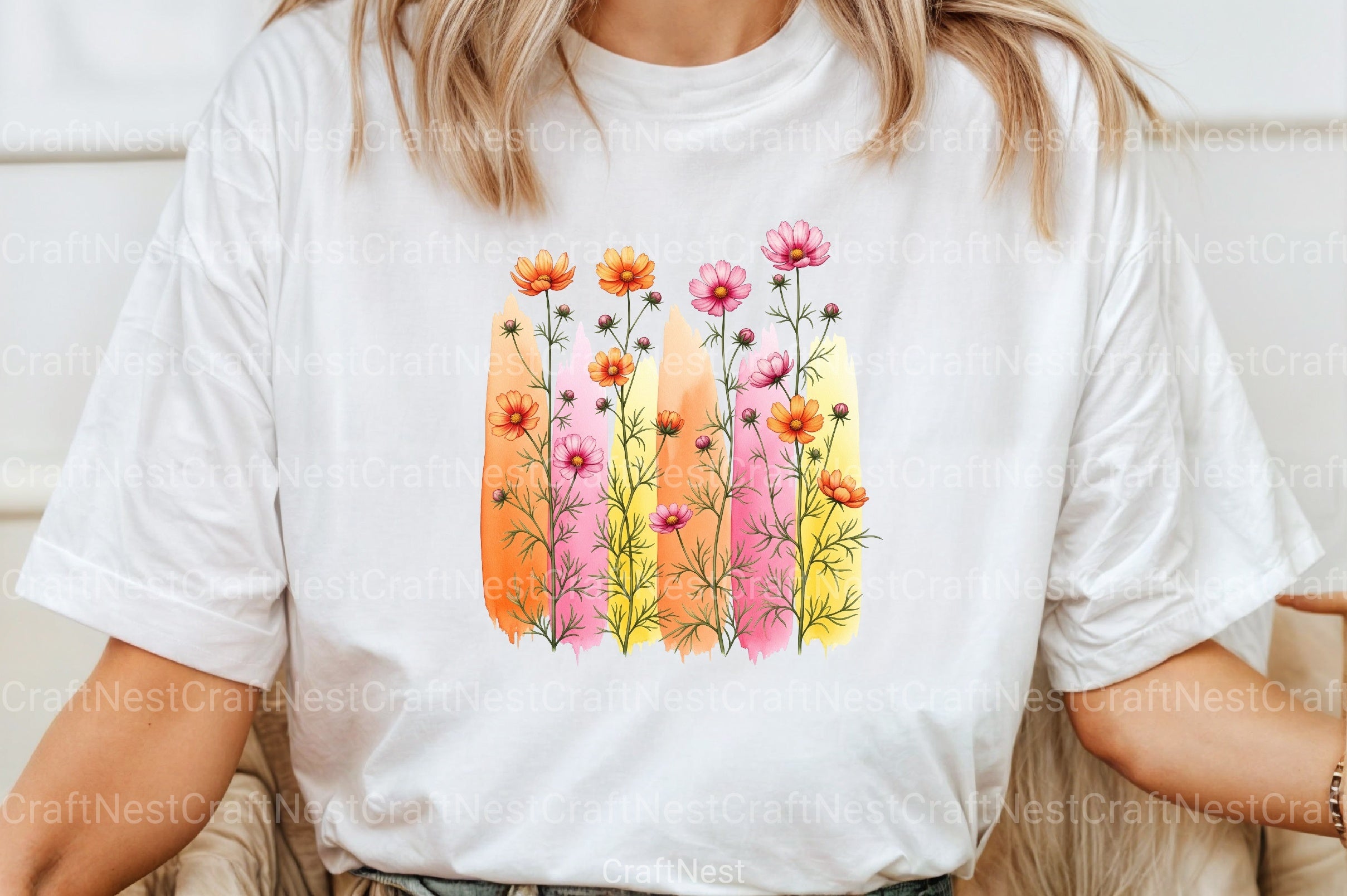 Wildflowers Brushstroke Clipart Bundle 1 - CraftNest - Digital Crafting and Art