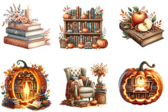 Autumn Books Clipart Bundle 5 - CraftNest - Digital Crafting and Art