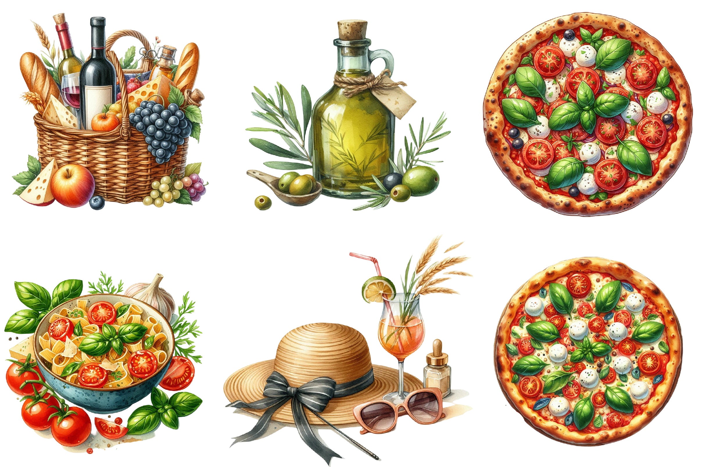 Italian Summer Clipart Bundle