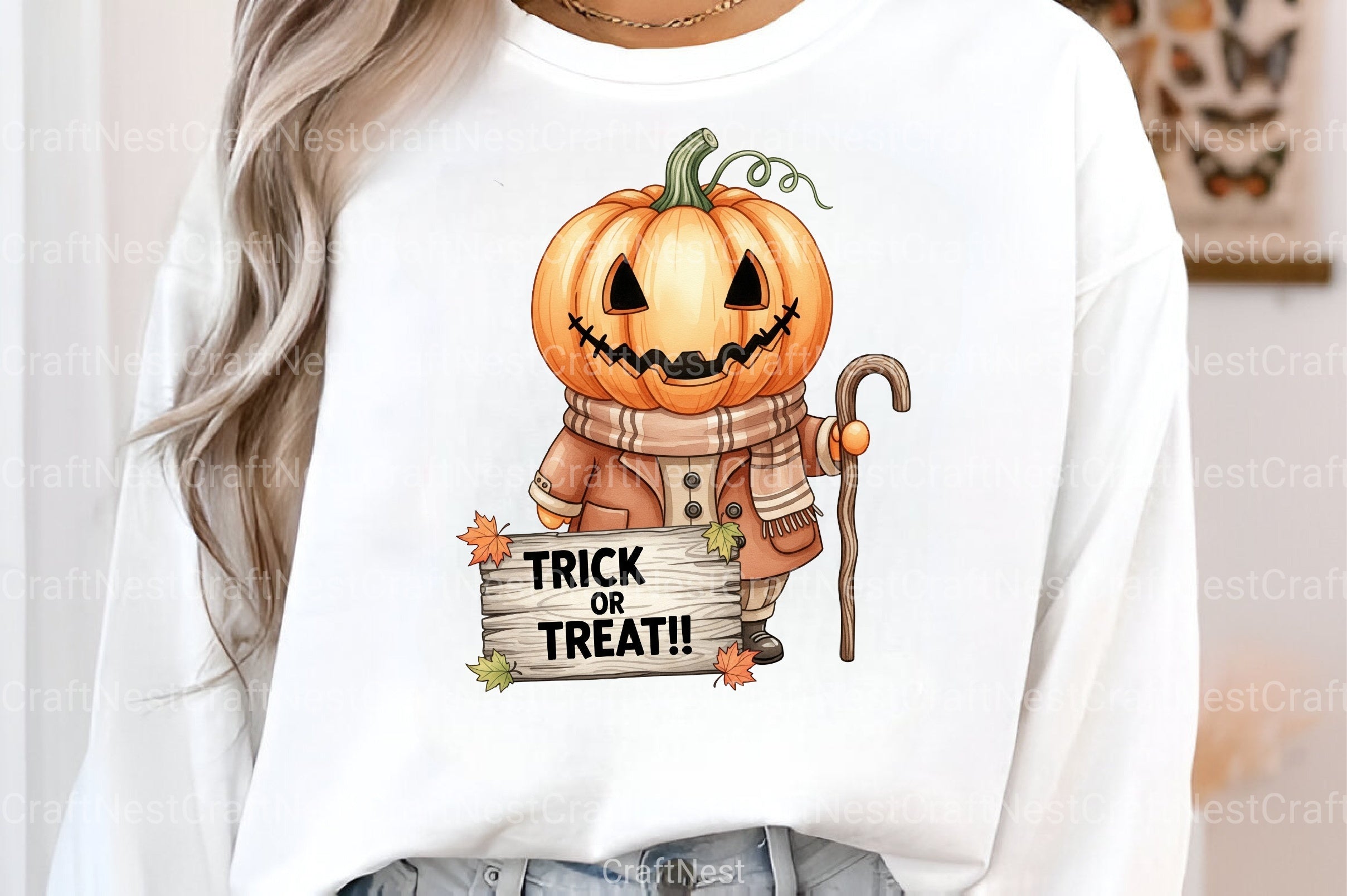 Pumpkin Head Trick or Treat Clipart Bundle - CraftNest - Digital Crafting and Art