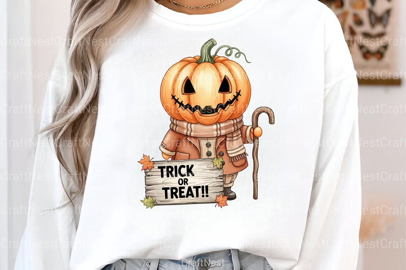 Pumpkin Head Trick or Treat Clipart Bundle - CraftNest - Digital Crafting and Art