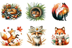 Fox Clipart Bundle - CraftNest - Digital Crafting and Art