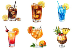 Tropical Cocktails Clipart Bundle - CraftNest - Digital Crafting and Art