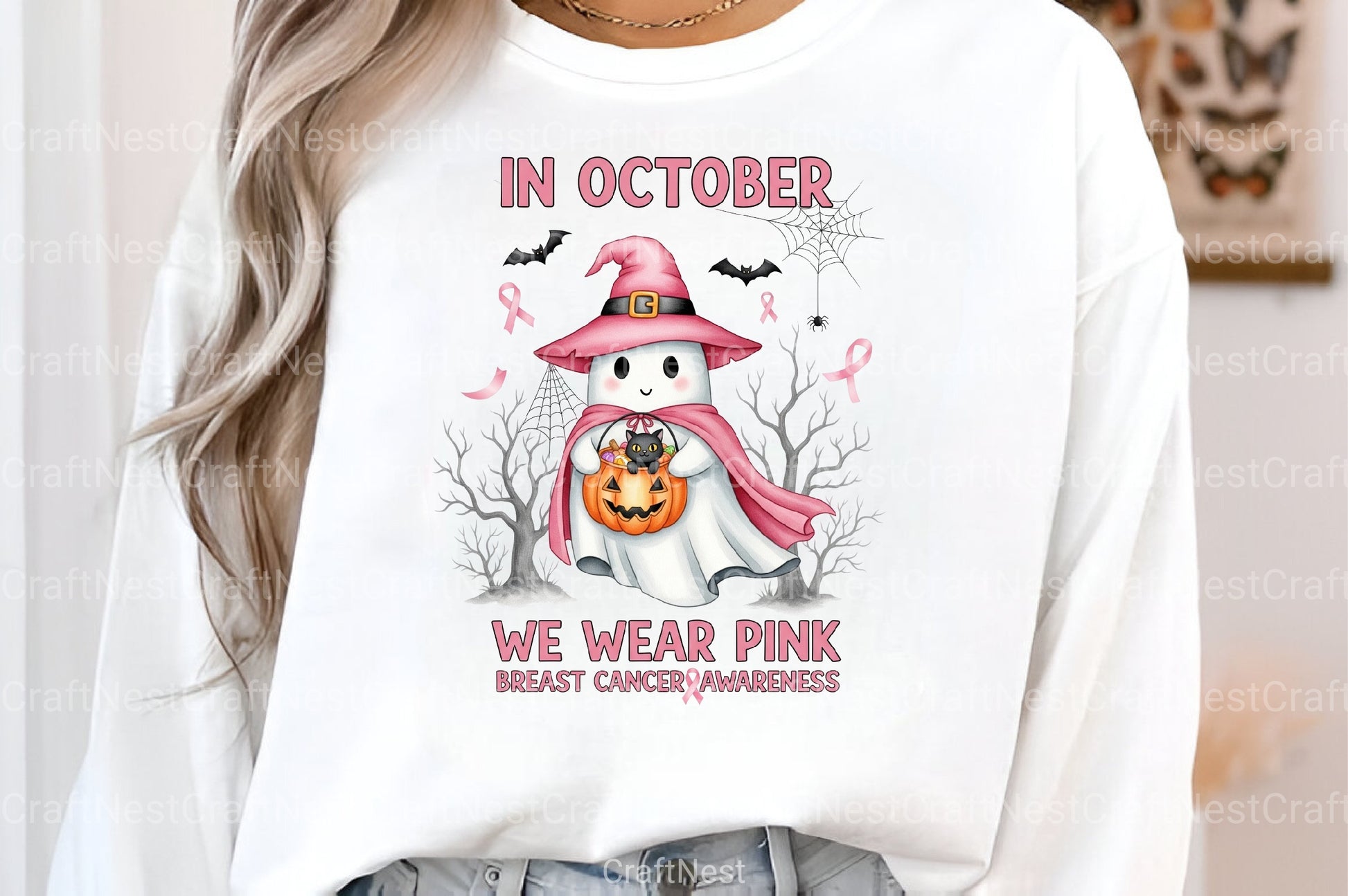 Halloween Breast Cancer Clipart Bundle 7 - CraftNest - Digital Crafting and Art