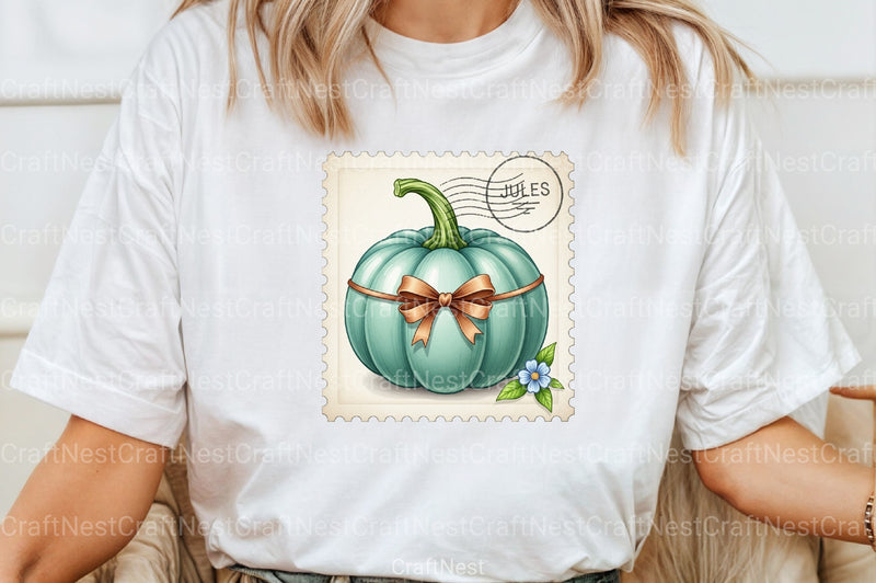 Pumpkin Postage Stamp Clipart Bundle 3 - CraftNest - Digital Crafting and Art