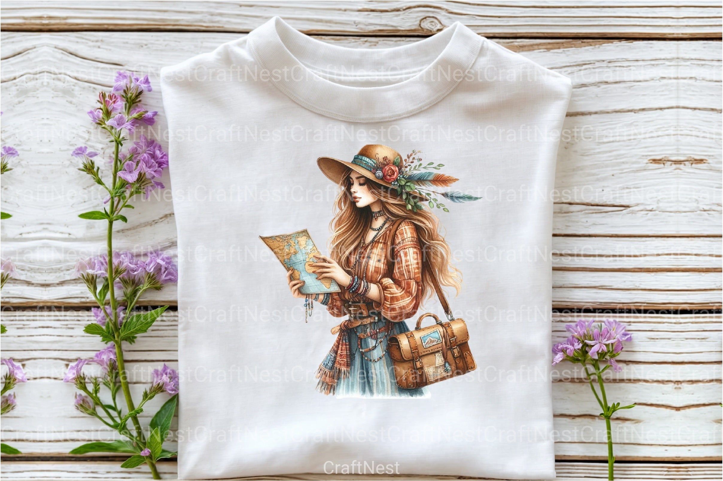 Tribal Boho Girl Clipart Bundle 9 - CraftNest - Digital Crafting and Art