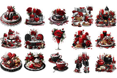 Romantic Valentine Dinner Clipart Bundle - CraftNest - Digital Crafting and Art
