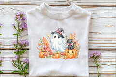 Halloween Cute Ghost Witch Cat Clipart Bundle - CraftNest - Digital Crafting and Art