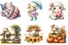 Sheep Clipart Bundle - CraftNest - Digital Crafting and Art