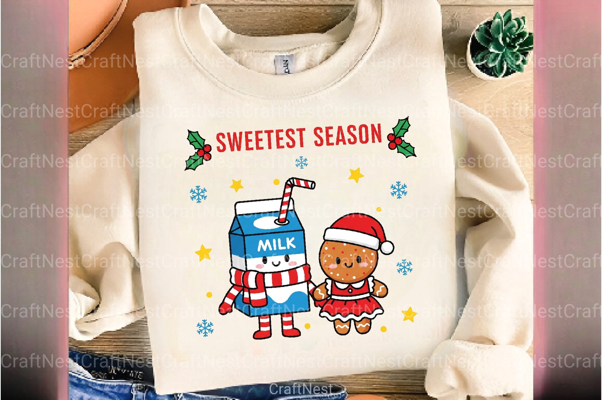 Christmas Milk and Cookies Clipart Bundle - CraftNest - Digital Crafting and Art