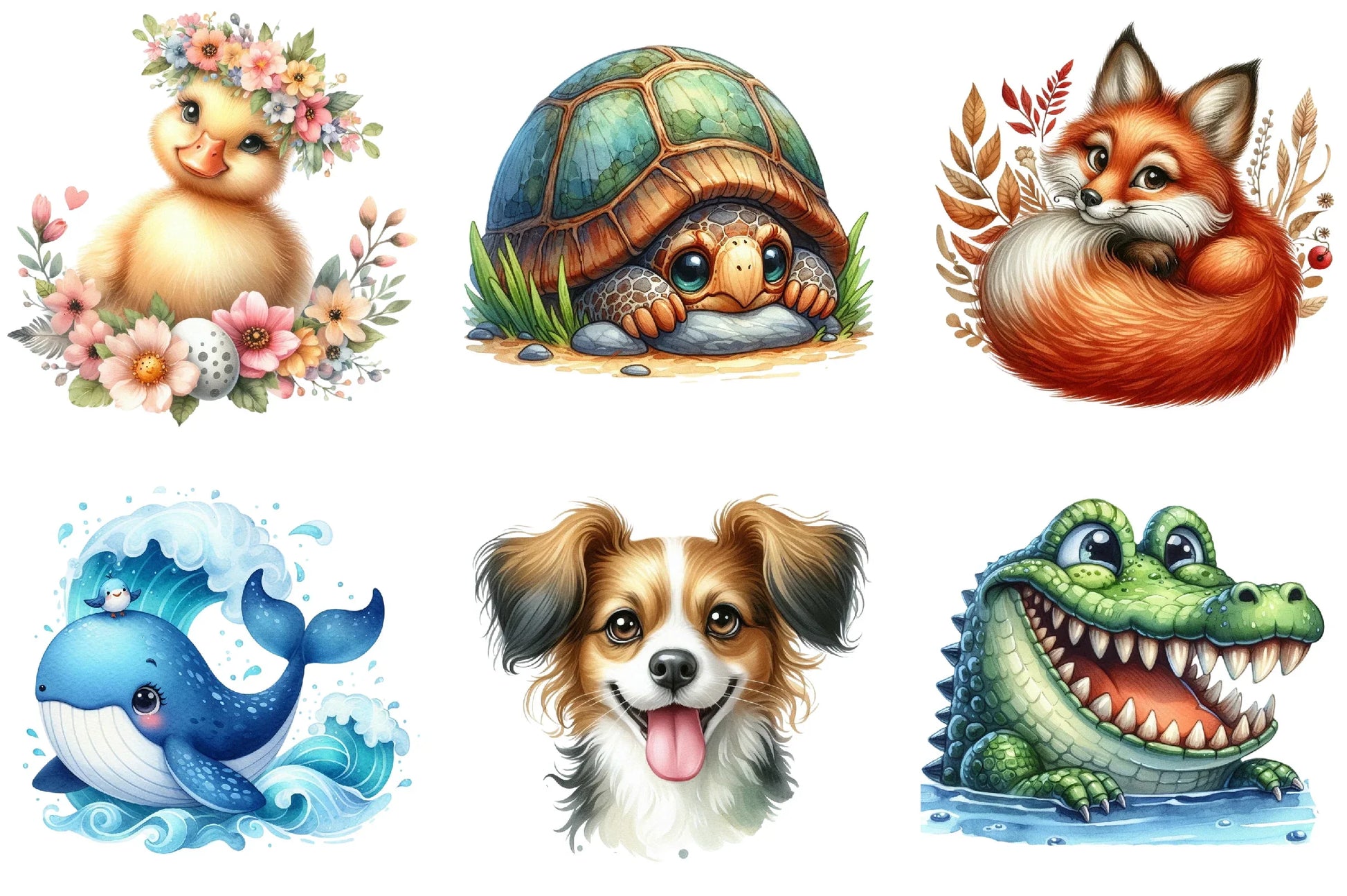 Quirky Animals Peeking Clipart Bundle - CraftNest - Digital Crafting and Art