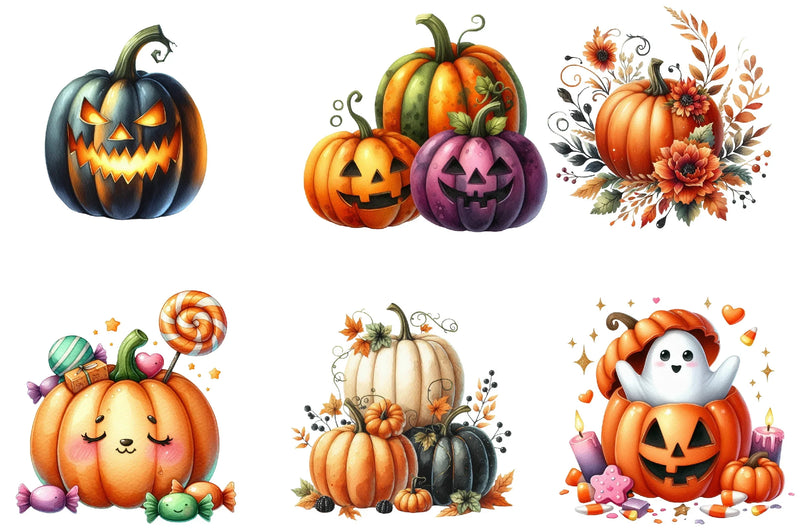 Halloween Pumpkin Clipart Bundle - CraftNest - Digital Crafting and Art