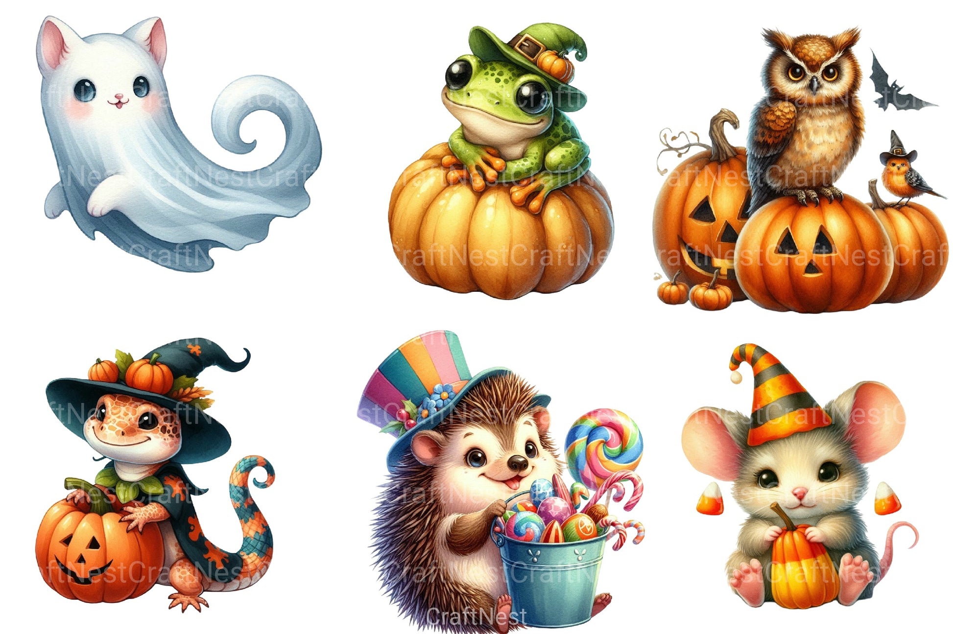 Halloween Animals Clipart Bundle - CraftNest - Digital Crafting and Art