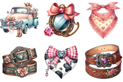 Coquette Cowgirl Clipart Bundle - CraftNest - Digital Crafting and Art