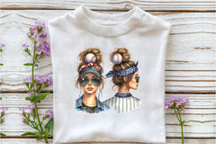 Messy Bun Bandana Mom Life Clipart Bundle 4 - CraftNest - Digital Crafting and Art