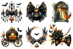 Elegant Halloween Clipart Bundle - CraftNest - Digital Crafting and Art