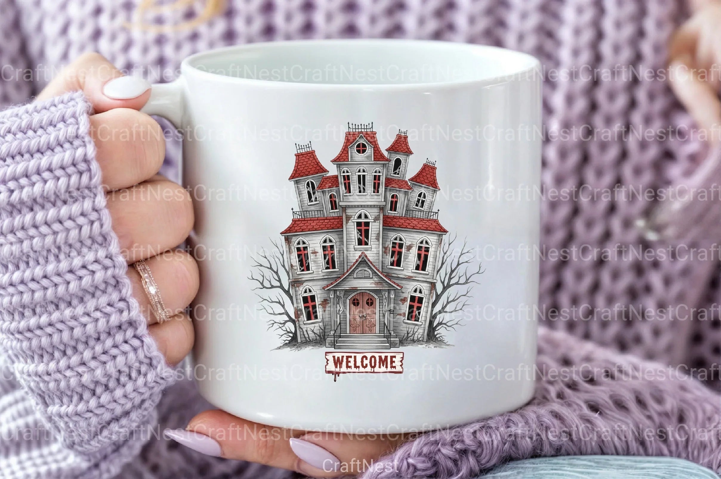 Haunted House Illustration Art Clipart Bundle - CraftNest - Digital Crafting and Art