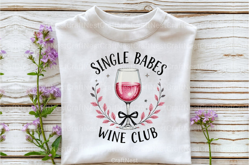 Single Babes Wine Club Clipart Bundle - CraftNest - Digital Crafting and Art