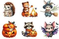 Whimsical Halloween Animal Clipart Bundle - CraftNest - Digital Crafting and Art