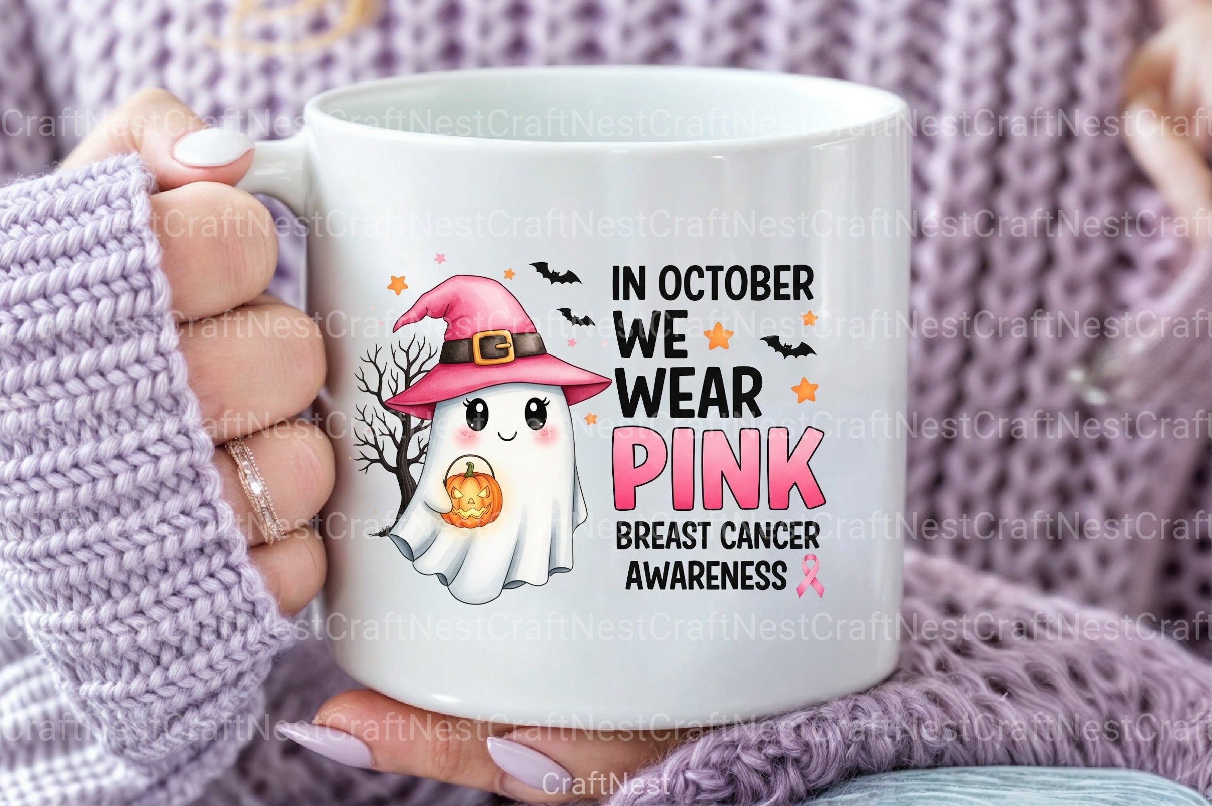 Halloween Breast Cancer Clipart Bundle 18 - CraftNest - Digital Crafting and Art