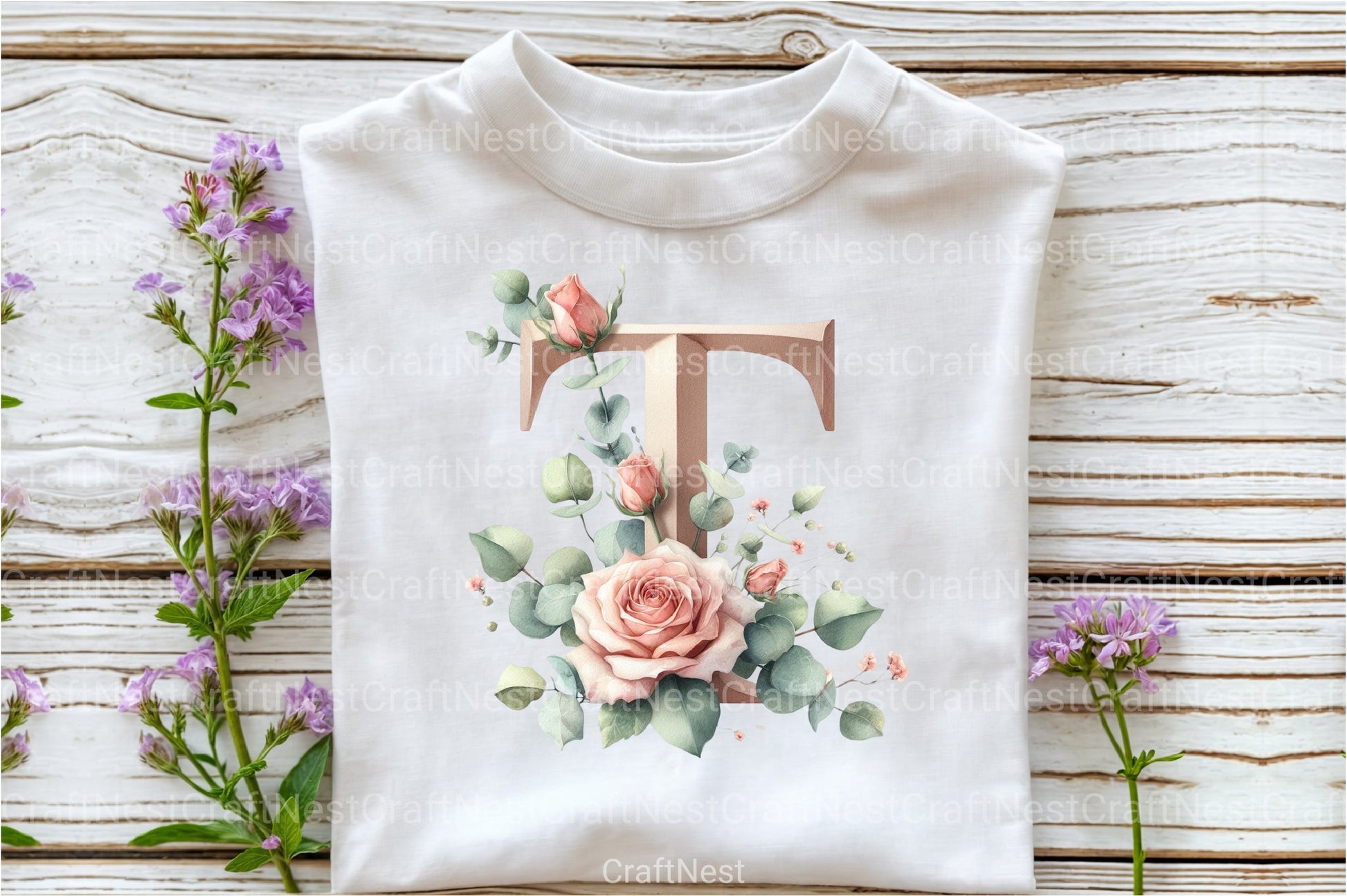 Floral Alphabet Clipart Bundle 99 - CraftNest - Digital Crafting and Art