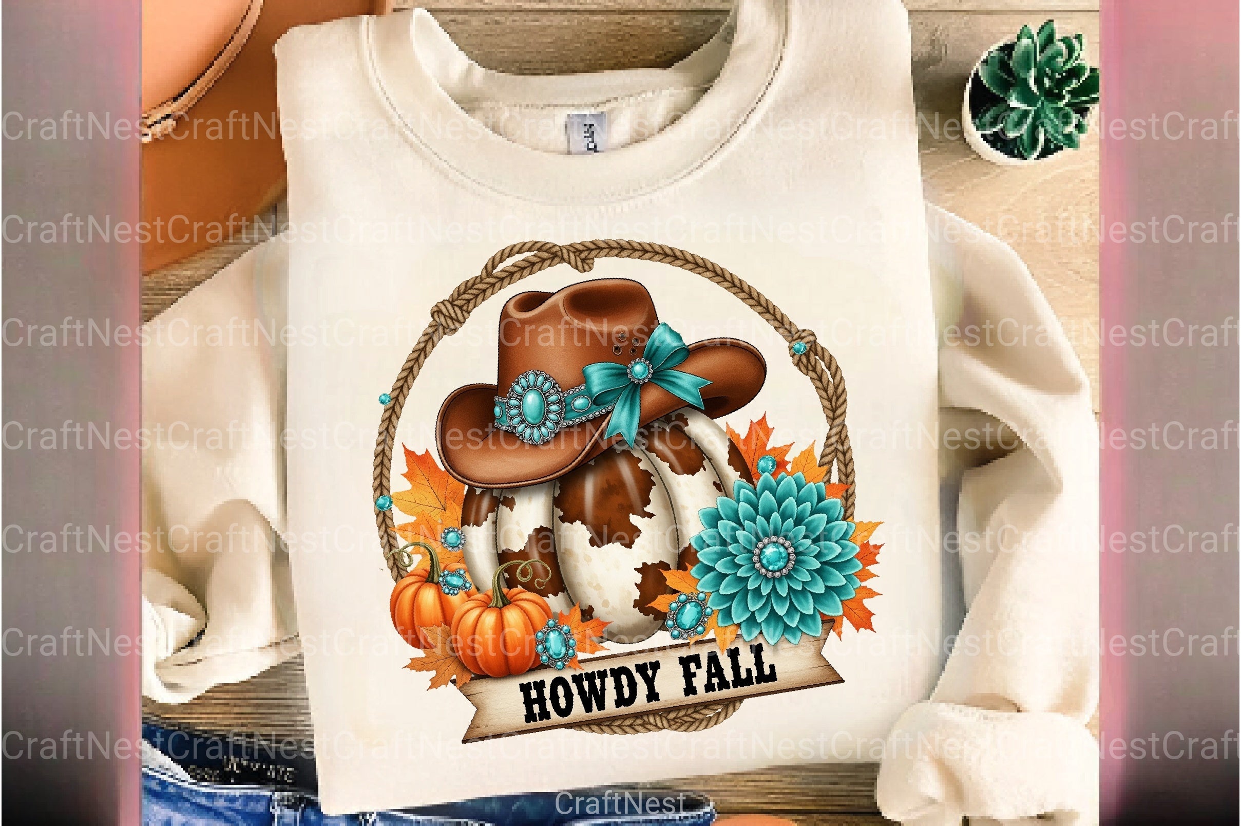 Howdy Fall Wreath Sign Clipart Bundle - CraftNest - Digital Crafting and Art