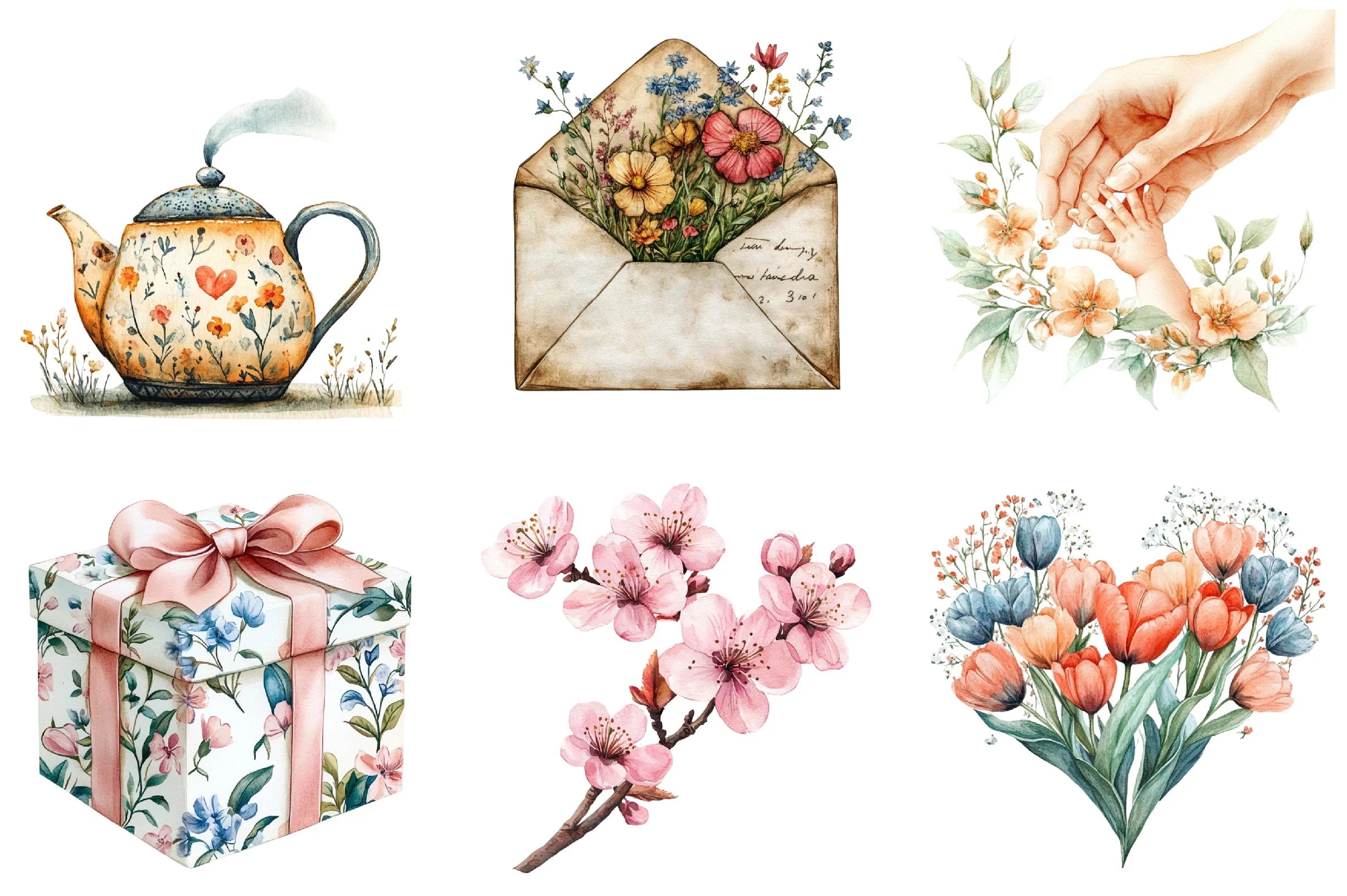 Floral Mother's Day Clipart Bundle - CraftNest - Digital Crafting and Art