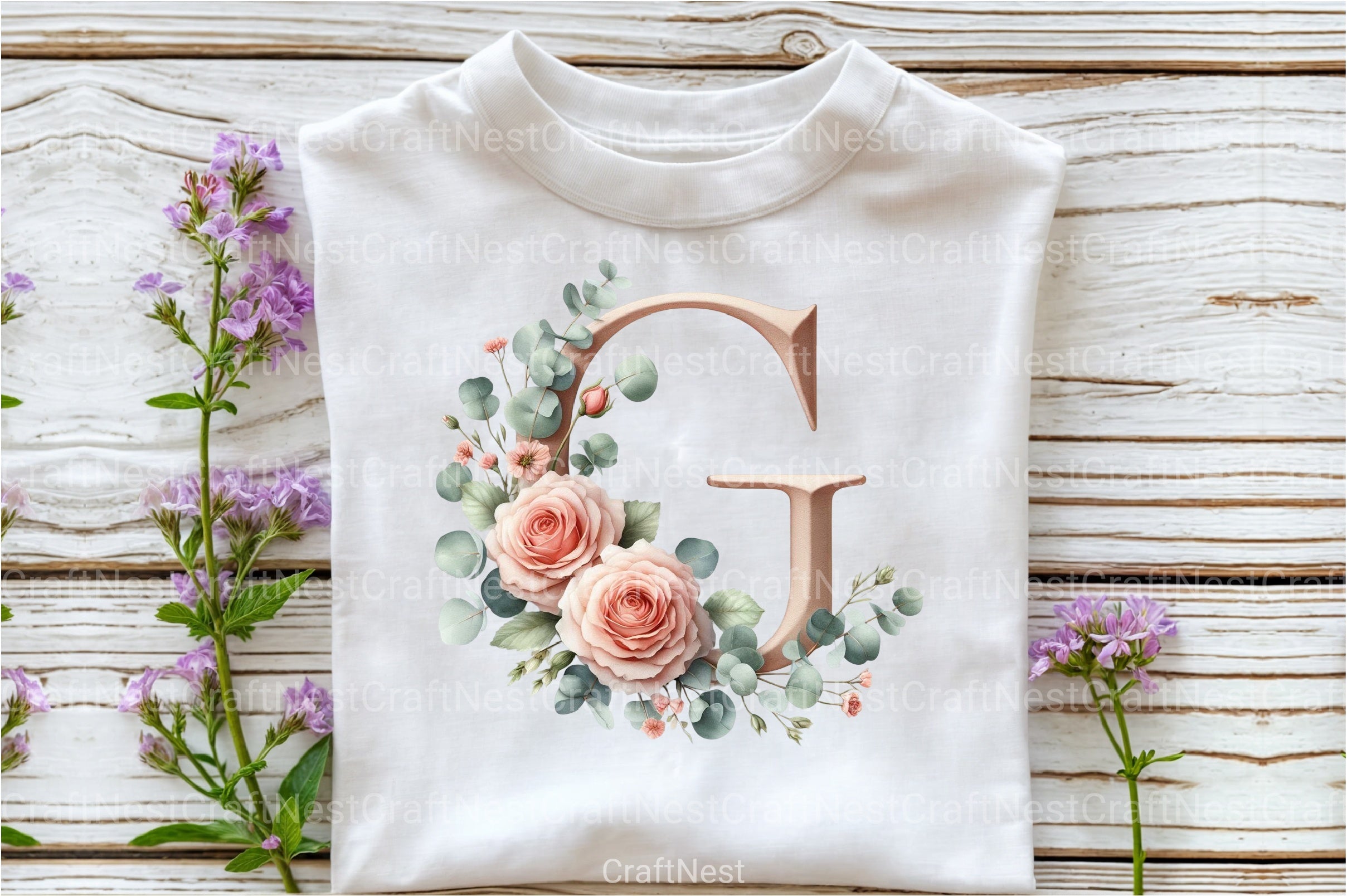 Floral Alphabet Clipart Bundle 29 - CraftNest - Digital Crafting and Art