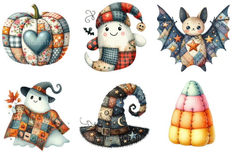 Green & White Halloween Clipart Bundle 2 - CraftNest - Digital Crafting and Art