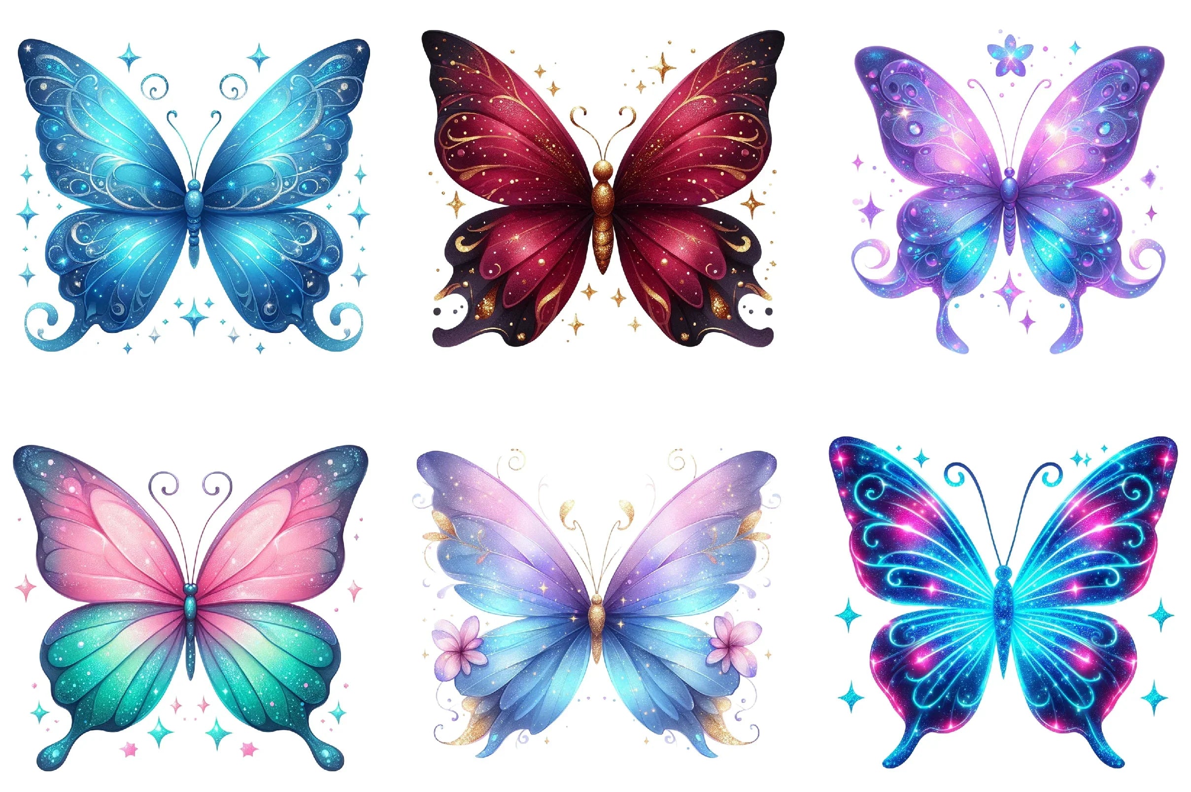 Glitter Butterfly Clipart Bundle - CraftNest - Digital Crafting and Art