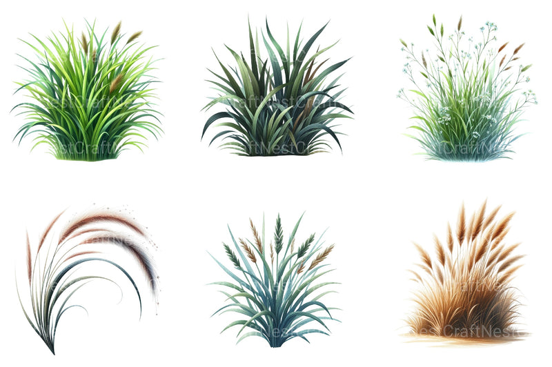 Grass Clipart Bundle for Creative Designs - CraftNest - Digital Crafting and Art