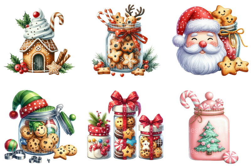 Christmas Cookie Jars Clipart Bundle - CraftNest - Digital Crafting and Art