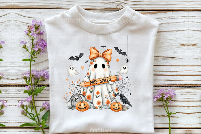 Floral Teacher Halloween Clipart Bundle - CraftNest - Digital Crafting and Art