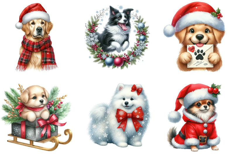 Christmas Dog Clipart Bundle - CraftNest - Digital Crafting and Art