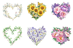 Spring Floral Hearts Clipart Bundle - CraftNest - Digital Crafting and Art