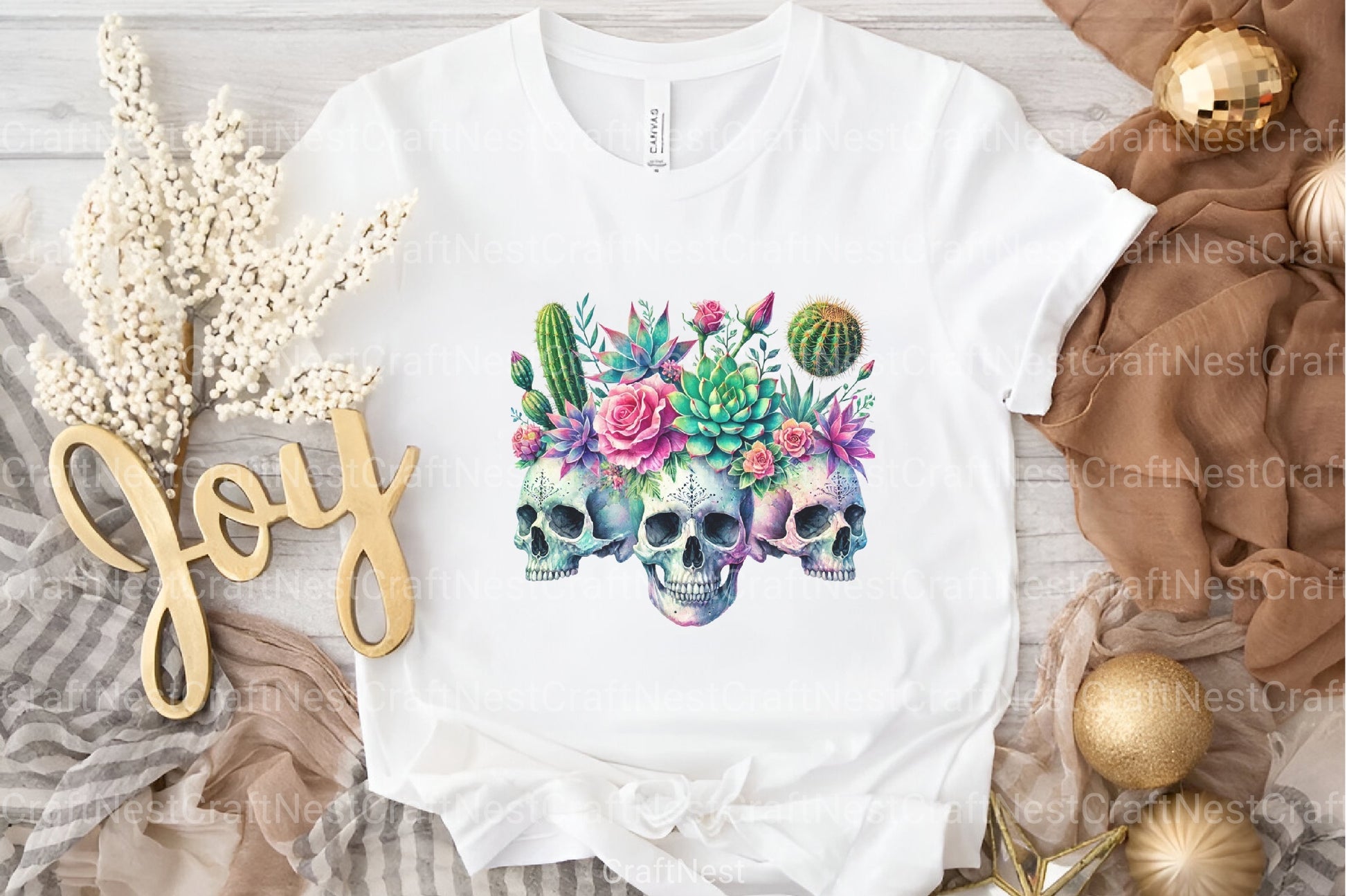 Floral Skull Clipart Bundle - CraftNest - Digital Crafting and Art