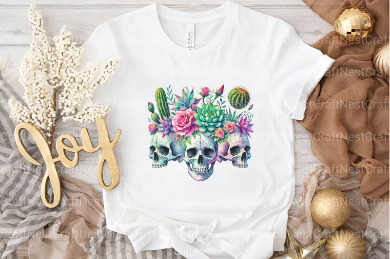 Floral Skull Clipart Bundle - CraftNest - Digital Crafting and Art