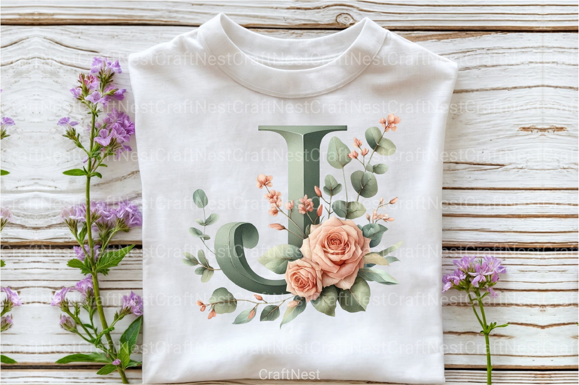 Floral Alphabet Clipart Bundle 5 - CraftNest - Digital Crafting and Art