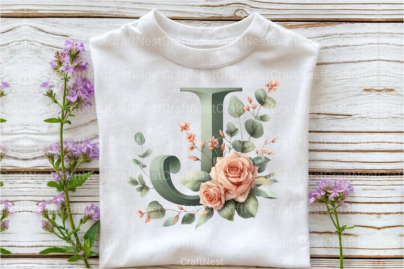 Floral Alphabet Clipart Bundle 5 - CraftNest - Digital Crafting and Art