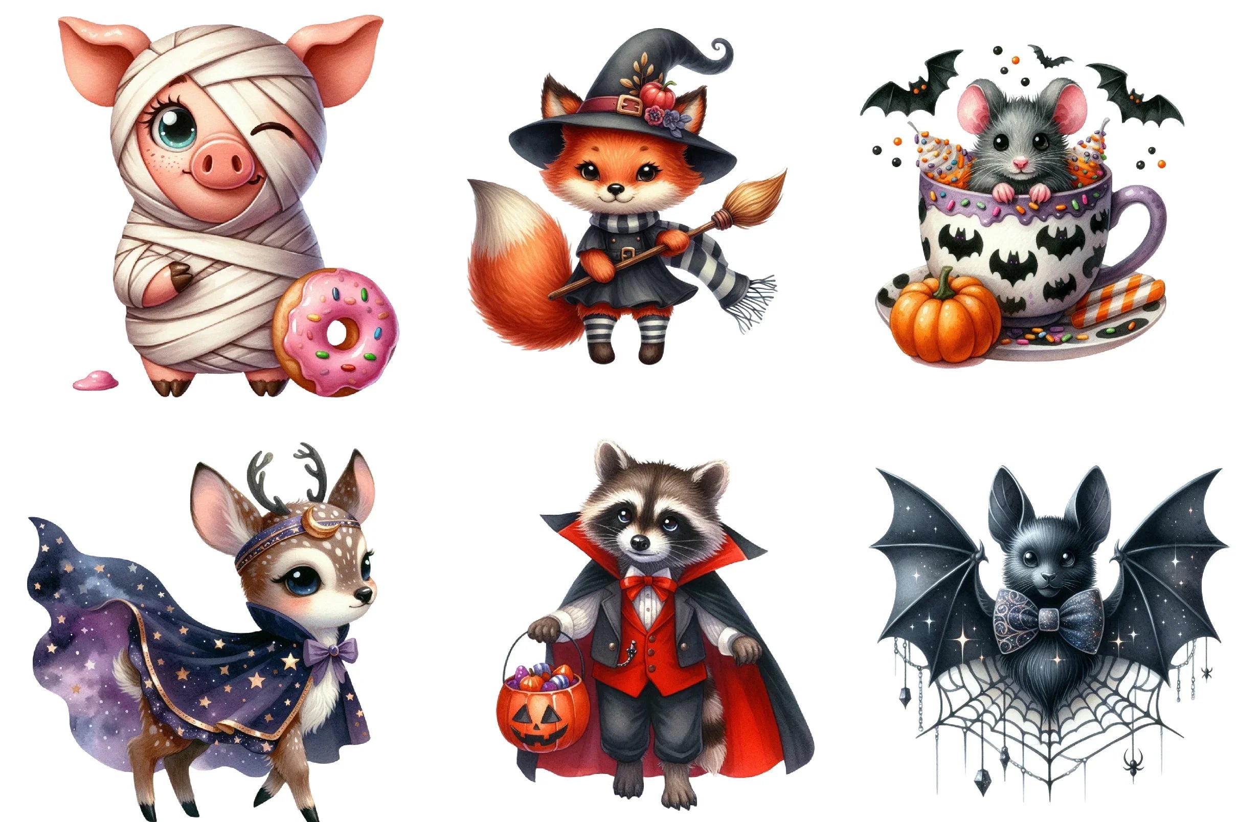 Halloween Animals Clipart Bundle - CraftNest - Digital Crafting and Art