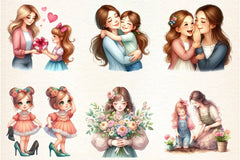 Mother's Day Girl Clipart Bundle - CraftNest - Digital Crafting and Art