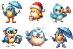 Quirky Funny Cartoon Bird Clipart Bundle - CraftNest - Digital Crafting and Art