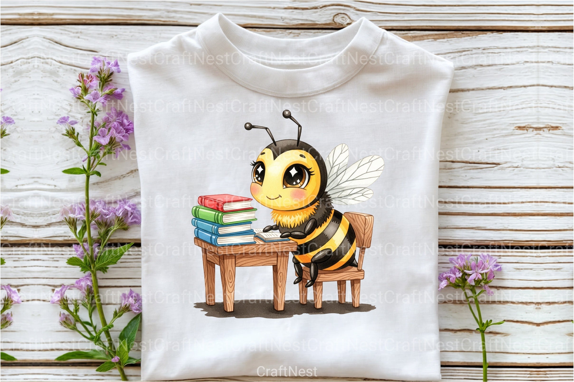 Back to School Bee Clipart Bundle 8 - CraftNest - Digital Crafting and Art