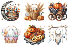 Boho Halloween Trick or Treat Clipart Bundle 99 - CraftNest - Digital Crafting and Art